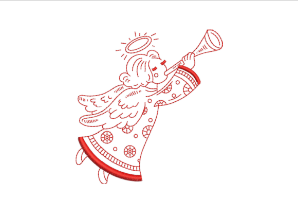 Angel Red Work: A Seller’s Review for Holiday Embroidery