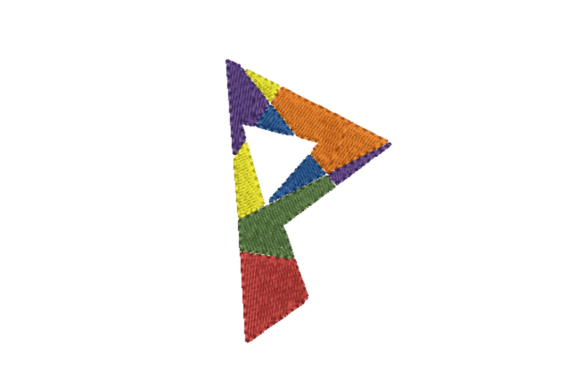 Diagonous P: A Bold Monogram for Modern Embroidery