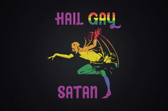 Review: Funny Hail Gay Satan Goth Pride Design