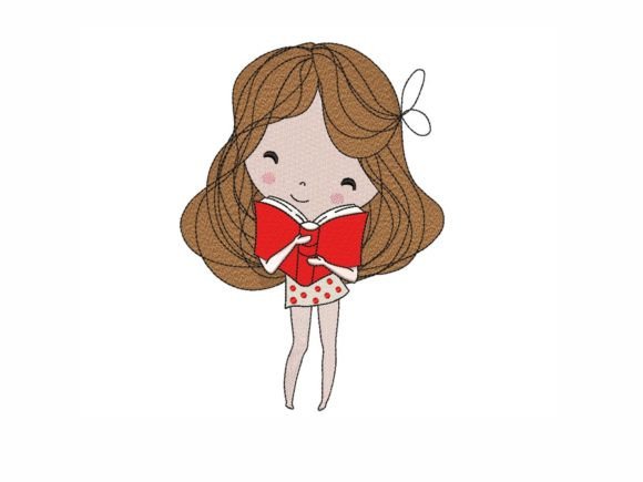 Review: Girl with a Book Embroidery Design